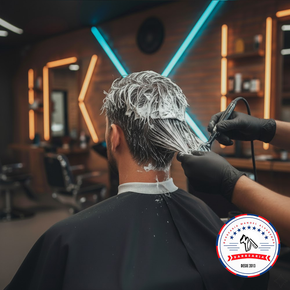 Descoloração de cabelo e barba